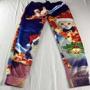 Pizza Cat‎ Christmas Sweatpants XL With Pockets